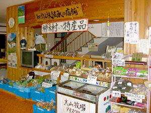 地元野菜や手作り惣菜など販売している売店